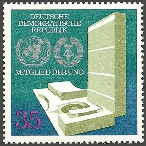 Poštovní známka DDR 1973 Budovy OSN Mi# 1883