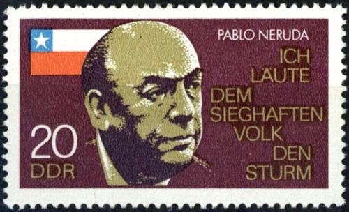 Potovn znmka DDR 1974 Pablo Neruda Mi# 1921 - zvtit obrzek