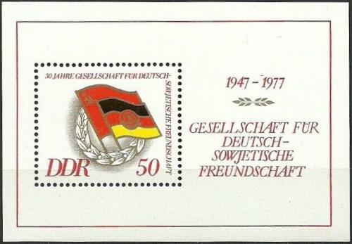 Potovn znmka DDR 1977 Sovtsko-nmeck ptelstv Mi# Block 47 - zvtit obrzek