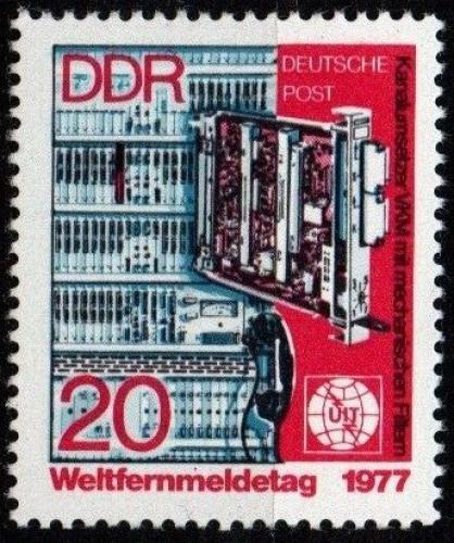 Potovn znmka DDR 1977 Svtov den komunikace Mi# 2223 - zvtit obrzek