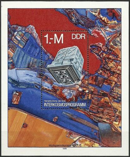 Potovn znmka DDR 1978 Vesmrny program Interkosmos Mi# Block 52