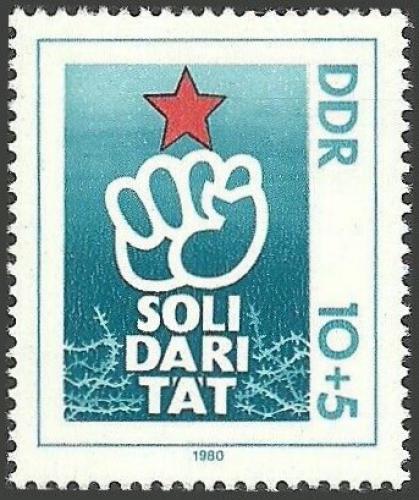 Potovn znmka DDR 1980 Mezinrodn solidarita Mi# 2548 - zvtit obrzek