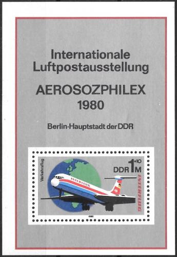 Potovn znmka DDR 1980 Vstava Aerosozphilex Mi# Block 59 - zvtit obrzek