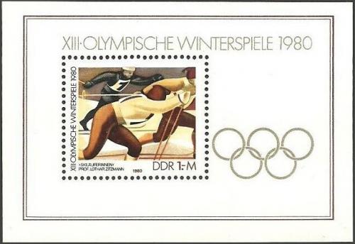 Poštovní známka DDR 1980 ZOH Lake Placid Mi# Block 57