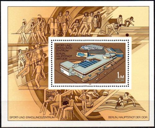 Poštovní známka DDR 1981 Sportovní centrum Mi# Block 64