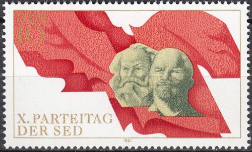 Poštovní známka DDR 1981 V. I. Lenin a Karl Marx Mi# 2582