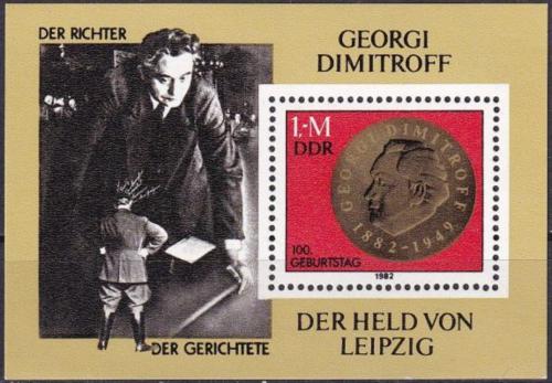 Potovn znmka DDR 1982 Ji Dimitrov Mi# Block 68 - zvtit obrzek
