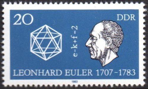 Poštovní známka DDR 1983 Leonhard Euler, matematik Mi# 2825