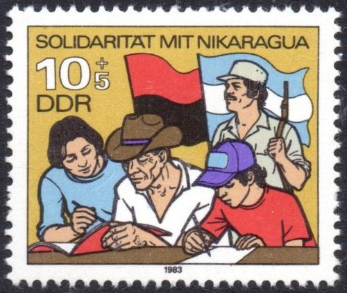 Potovn znmka DDR 1983 Solidarita s Nikaraguou Mi# 2834