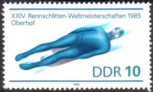 Poštovní známka DDR 1985 MS v jízdì na bobech Mi# 2923