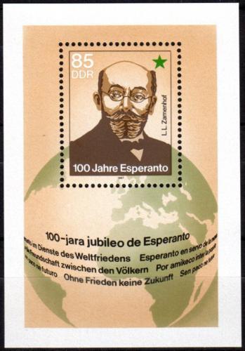 Poštovní známka DDR 1987 Esperanto, 100. výroèí Mi# Block 87