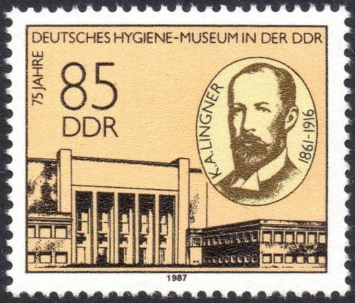 Poštovní známka DDR 1987 Muzeum hygieny Mi# 3089