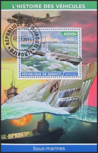 Potovn znmka Dibutsko 2015 Ponorky 1C Mi# N/N