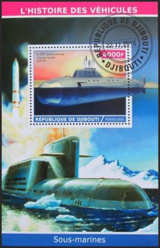 Potovn znmka Dibutsko 2015 Ponorky 2C Mi# N/N