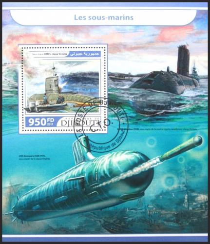 Potovn znmka Dibutsko 2017 Ponorky 1C Mi# Block 683 Kat 10