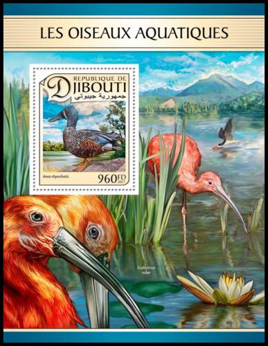 Potovn znmka Dibutsko 2017 Vodn ptci Mi# Block 558 Kat 10 - zvtit obrzek