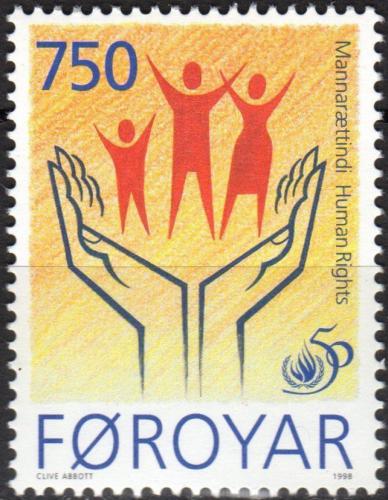 Poštovní známka Faerské ostrovy 1998 Lidská práva Mi# 340