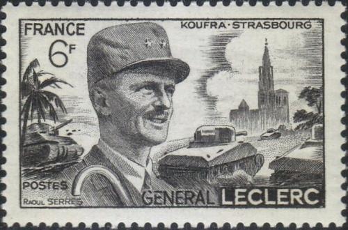 Potovn znmka Francie 1948 Generl Philippe Leclerc Mi# 826