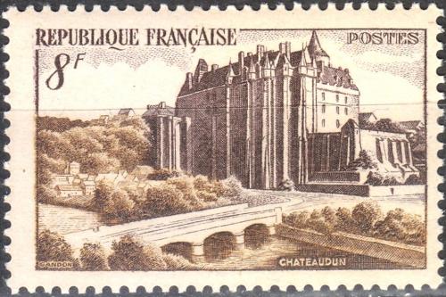 Potovn znmka Francie 1950 Zmek Chteaudun Mi# 891 - zvtit obrzek