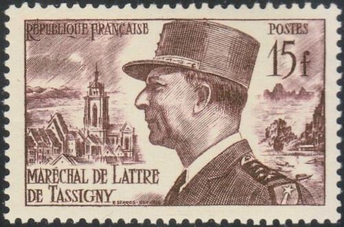 Potovn znmka Francie 1952 Generl Jean de Lattre de Tassigny Mi# 938