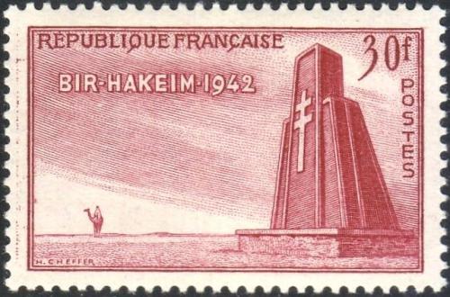 Poštovní známka Francie 1952 Památník u Bir-Hakeim Mi# 943