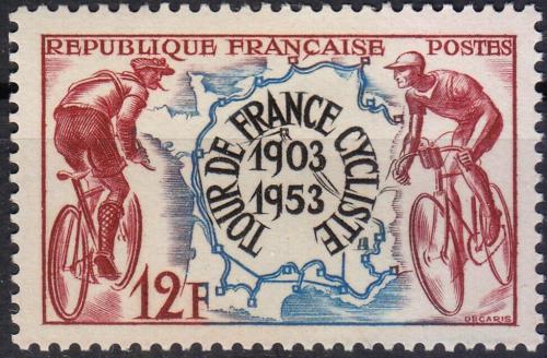 Potovn znmka Francie 1953 Tour de France Mi# 977 - zvtit obrzek