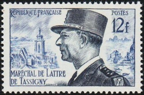 Potovn znmka Francie 1954 Marl Jean de Lattre de Tassigny Mi# 1002 - zvtit obrzek