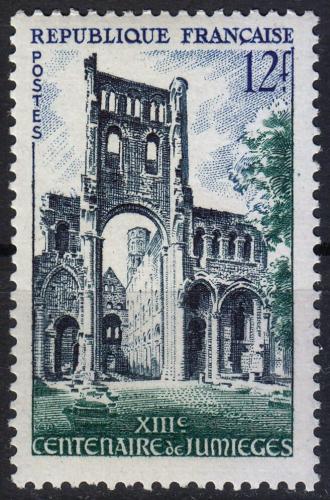 Potovn znmka Francie 1954 Ruiny opatstv v Jumi&#232;ges Mi# 1011 - zvtit obrzek