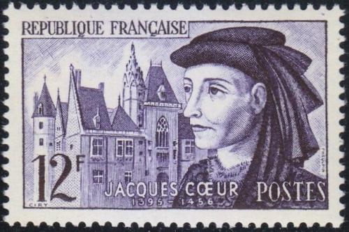 Potovn znmka Francie 1955 Jacques Cœur Mi# 1060