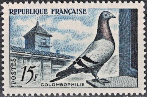 Potovn znmka Francie 1957 Potovn holub Mi# 1119 - zvtit obrzek