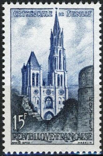 Potovn znmka Francie 1958 Katedrla v Senlis Mi# 1201
