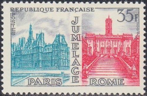 Potovn znmka Francie 1958 Ptelstv Pae a ma Mi# 1212 - zvtit obrzek