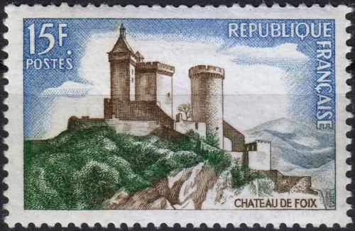 Potovn znmka Francie 1958 Zmek Foix Mi# 1213