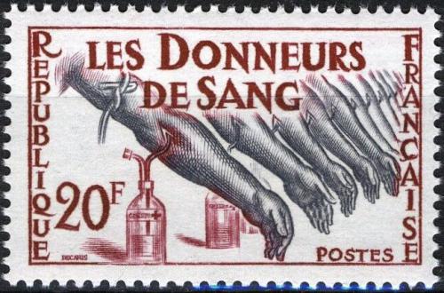 Potovn znmka Francie 1959 Drcovstv krve Mi# 1264 - zvtit obrzek