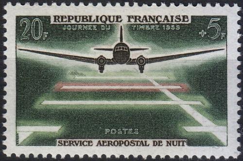 Potovn znmka Francie 1959 Letadlo Mi# 1240 - zvtit obrzek