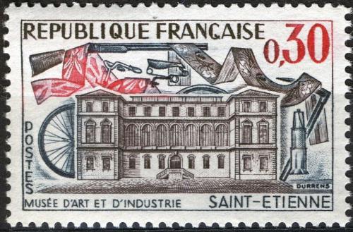 Potovn znmka Francie 1960 Muzeum v Saint-tienne Mi# 1291 - zvtit obrzek