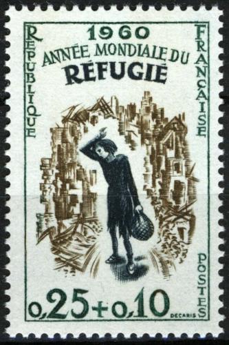 Potovn znmka Francie 1960 Rok uprchlk Mi# 1301