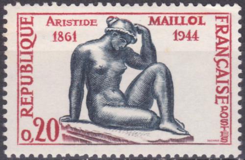 Potovn znmka Francie 1961 Socha, Aristide Maillol Mi# 1334