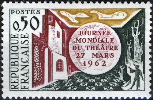 Potovn znmka Francie 1962 Den divadla Mi# 1387 - zvtit obrzek