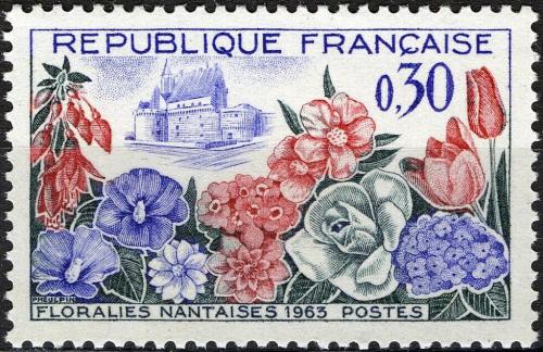 Potovn znmka Francie 1963 Vstava kvtin v Nantes Mi# 1422