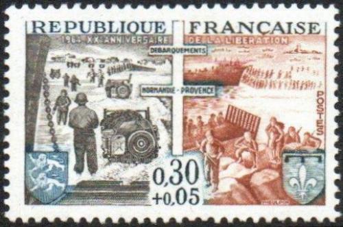 Potovn znmka Francie 1964 Osvobozen, 20. vro Mi# 1481 - zvtit obrzek