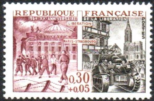 Potovn znmka Francie 1964 Osvobozen Pae, 20. vro Mi# 1488