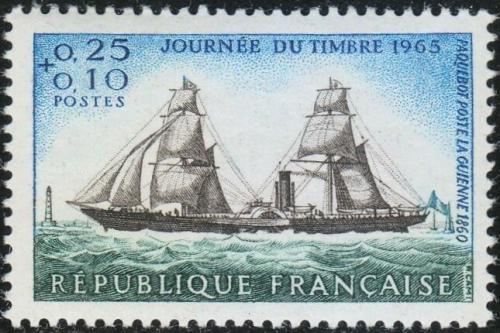 Potovn znmka Francie 1965 Plachetnice Guienne Mi# 1505