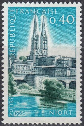 Potovn znmka Francie 1966 Kostel Saint-Andr, Niort Mi# 1547