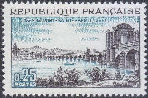 Potovn znmka Francie 1966 Most Pont-Saint-Esprit Mi# 1543