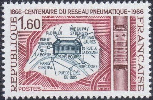 Potovn znmka Francie 1966 Potrubn pota Mi# 1563 - zvtit obrzek