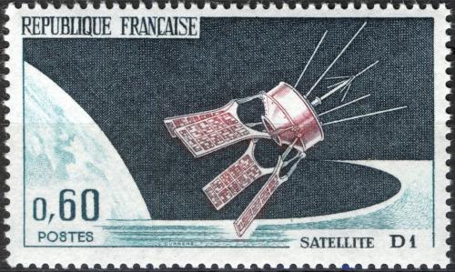 Potovn znmka Francie 1966 Start satelitu D 1 Mi# 1539