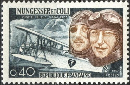 Potovn znmka Francie 1967 Charles Nungesser a Franois Coli, letci Mi# 1580