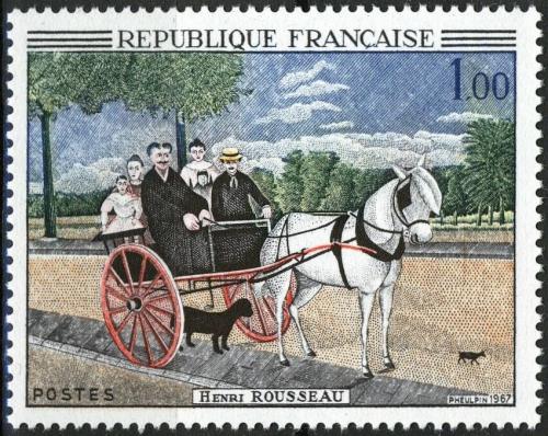 Potovn znmka Francie 1967 Umn, Henri Rousseau Mi# 1575