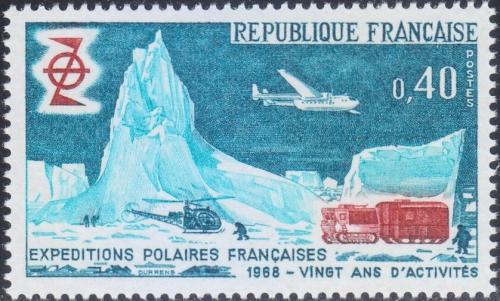 Potovn znmka Francie 1968 Letadlo nad Jinm plem Mi# 1639